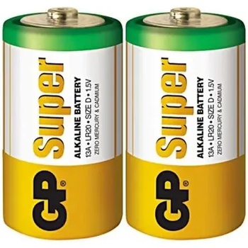 GP Batteries Алкална батерия GP SUPER LR20, 2 бр. в опаковка / shrink, 1.5V GP-BA-13A21-S2 (GP-BA-13A21-S2)