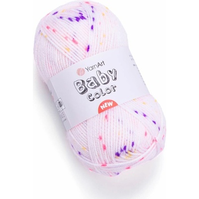 Yarn Art příze Baby Color 213 fialová, žlutá, neon růžová na růžové