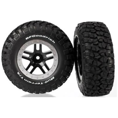 Traxxas колело 2.2/3.0", джанта SCT Split-Spoke черно-сатенено, гуми KM2 (2) (2WD предни)