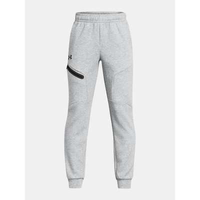 Under Armour Chlapčenské tepláky UA B Unstoppable Flc Jogger Šedá