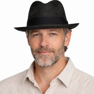Letní klobouk fedora Bailey Craig černý