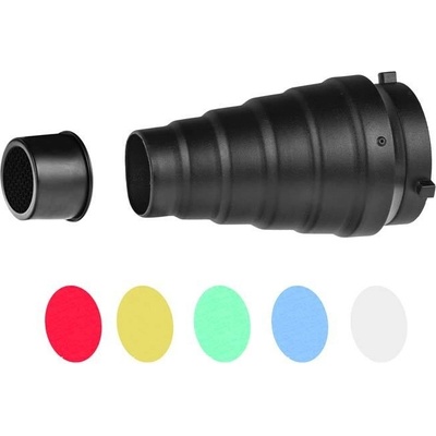 Phototools Komínek s barevnými filtry a voštinou M1 bajonet Bowens