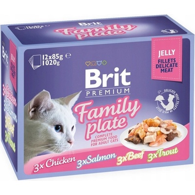 Brit Premium multipack kapsiček Family Plate v želé 12 x 85 g