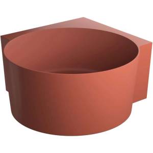 Omnires Ovo M+ - Ъглова вана 120х120 см, червена OVO120WNTE (OVO120WNTE)