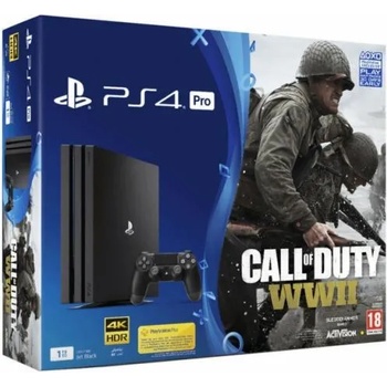 Sony PlayStation 4 Pro Jet Black 1TB (PS4 Pro 1TB) + Call of Duty WWII