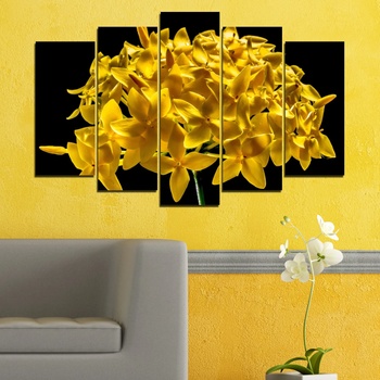 Vivid Home Декоративни панели Vivid Home от 5 части, Цветя, PVC, 160x100 см, Стандартна форма №0479