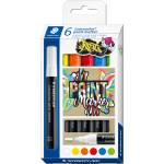 STAEDTLER Комплект маркери Staedtler Lumocolor Paint 349, акрилни, 6 цвята (31096-А)