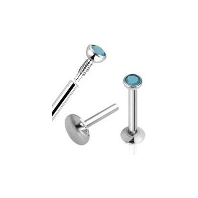 Šperky4U piercing do brady labreta opalit modrý LB01102-1206B