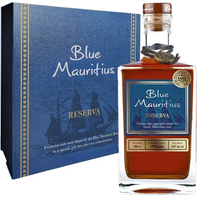 Mauritius Blue Reserva 40% 0,7 l (darčekové balenie 2 poháre)