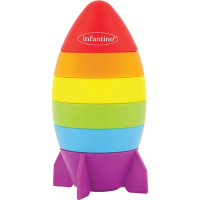 Infantino Игрален комплект за подреждане Infantino - Ракета, 6 части (IN315281)
