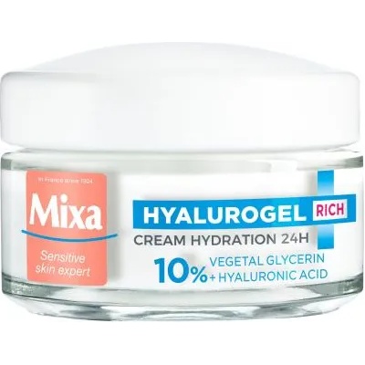 Mixa Hyalurogel Rich хидратиращ крем за чувствителна суха кожа 50 ml за жени