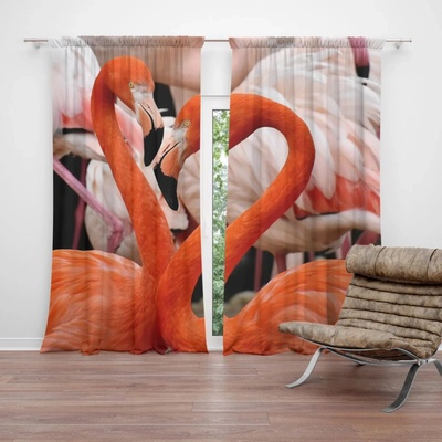 Sablio Záves Plameniaky 2: 2 ks 140x250 cm