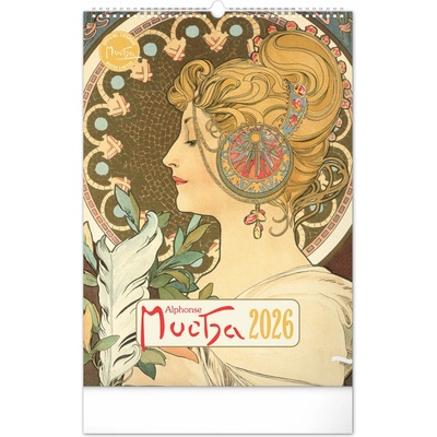 NOTIQUE Nástěnný Alfons Mucha 33 x 46 cm 2026
