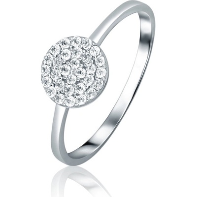 JVD Dámský zlatý prsten se zirkony z bílého zlata ZR0263XJ71 7357