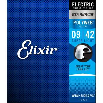 Elixir POLYWEB Super Light, Струни за електрическа китара 09-42 (PW09-42E)