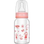 Wee Baby Бебешко шише от топлоустойчиво стъкло Wee Baby Classic, 120 ml, розово (770) - ozone