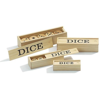 Philos Dřevěná kostka 25 mm v boxu 5 kusů
