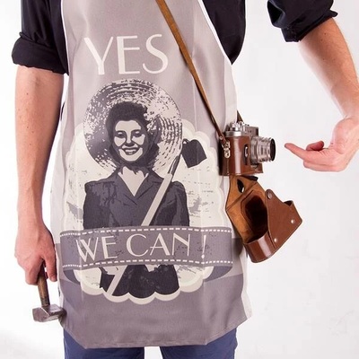 Retro zástěra Yes We Can