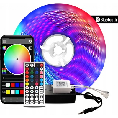 LED pás Bluetooth RGB 5 m diaľkový ovládač zdroj Aga MR8001