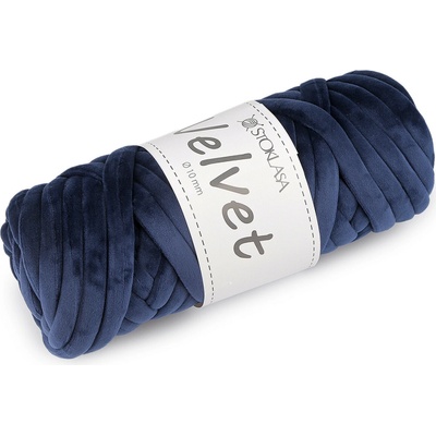 Prima-obchod Příze Marshmallow silná Velvet Ø10 mm 500 g, barva 6 (048) modrá tmavá