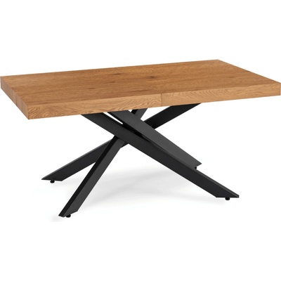 JAKS Rozkladací stôl Hampton čierny 160-240 cm zlatý dub