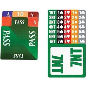LION Комплект четири Bidding Cards за наддаване за бридж 100% plastic
