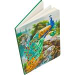 Craft Buddy Творчески комплект Craft Buddy - Паун, Направи сам, Тетрадка с диамантена корица (CBCANJ-17)