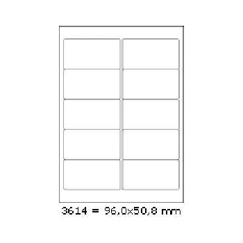CDRmarket Самозалепващи етикети 96 x 50, 8 mm, 10 етикети A4, 100 листа (R0ECO.3614A)