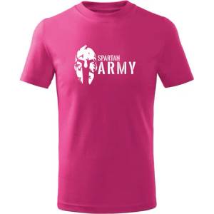 DRAGOWA детска тениска с къс ръкав Spartan Army, розова (7119)