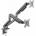 Gembird Desktop frame for two monitors - adjustable 17-32inch lifting up to 9kg gray color