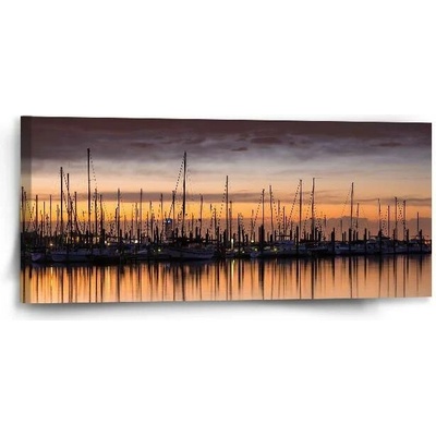Sablio Obraz Večerní přístav - 110x50 cm