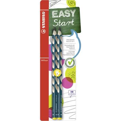 STABILO EASYgraph ergonomická grafitová ceruzka pre ľavákov, petrolejová L HB, 2ks