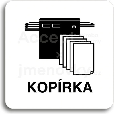 ACCEPT Piktogram kopírka - bílá tabulka - černý tisk bez rámečku