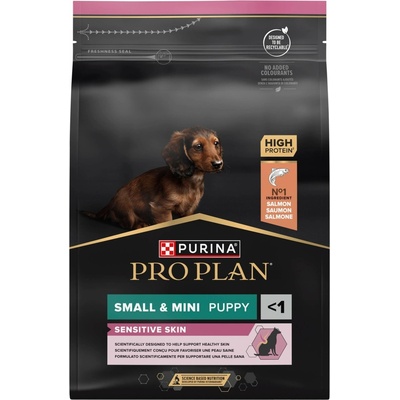 Pro Plan Sensitive Skin puppy malé a velmi malé lososové 3 kg