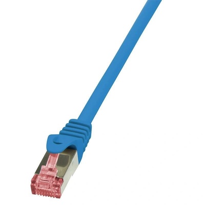 LogiLink Кабел S/FTP LOGILINK Cat6, LSZH, Мед, 7.5 м, Син, AWG27, Двойно екраниран CQ2086S (CQ2086S)