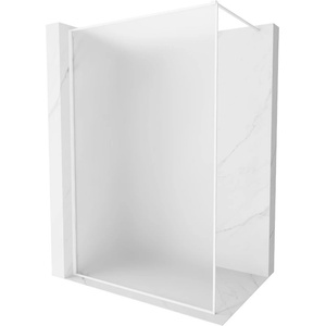 Mexen Kioto-XF душ кабина Walk-in с рамка 60 x 202 см, матирано стъкло 10 мм, бяла - 800-060-104-20-30-X (800-060-104-20-30-X)