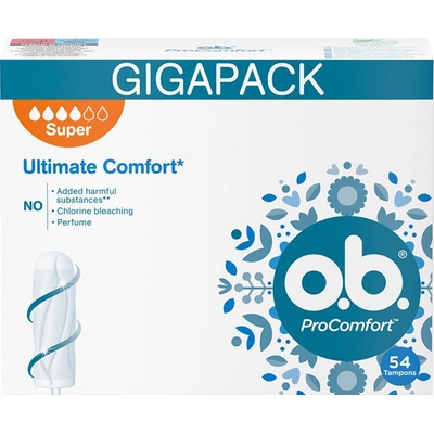 O.B. Tampóny ProComfort Super 54 ks – Zbozi.Blesk.cz