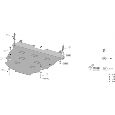 Kryt pod motor TOYOTA CAMRY Saloon (_V5_) - Plech - 8595698044389