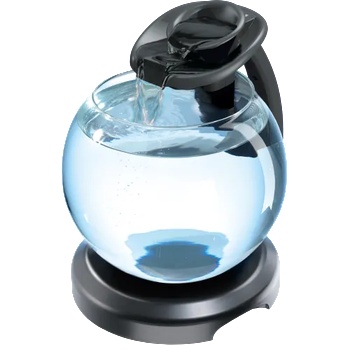 Tetra Duo Waterfall Globe ЧЕРЕН - стъклена колба с хармоничен ефект на водопад - лесна за настройка и поддръжка - 6, 8 литра