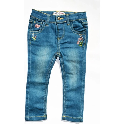 Minoti Forest 12 Nohavice dievčenské džínsové vyšívané