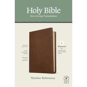 NLT Thinline Reference Bible, Filament Enabled Edition (Red Letter, Leatherlike, Rustic Brown) | Tyndale (ISBN: 9781496444820)