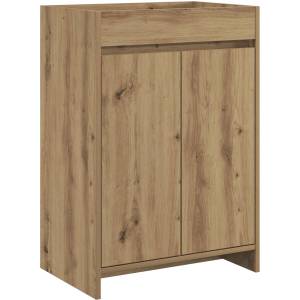 vidaXL Кабинет под мивка за баня Дъб артизан 56 x 37, 5 x 81 см (890783)