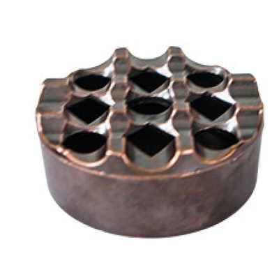 Horecano - Алуминиев ветроустойчив пепелник с медно покритие, ф9, 3xh4см, кръгъл (0191498)