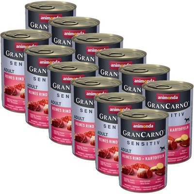 Animonda GranCarno Sensitiv Adult hovězí s bramborami 12 x 400 g