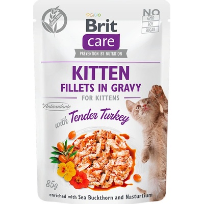 Brit Care Cat GF Gravy Pouch KITTEN Turkey 24 x 85 g