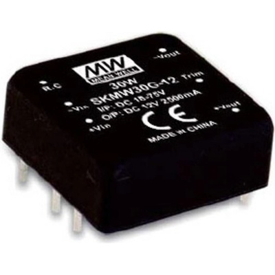 MEAN WELL DKMW30F-15 DC / DC menič napätia, SMD 12 V/DC 15 V/DC 1 A 30 W Počet výstupov: 2 x