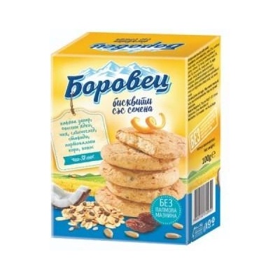 Боровец 100 ГР. БИСКВИТИ БОРОВЕЦ СЪС СЕМЕНА