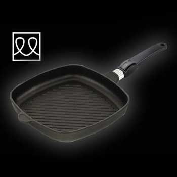 Image 1 of AMT 26 х 26 см. нисък индукционен грил тиган с мобилна дръжка AMT Gastroguss (AMTIE264GZ20B)