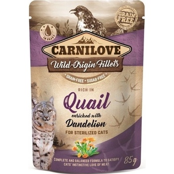 Carnilove Cat Pouch with Dandelion for steril.85 g