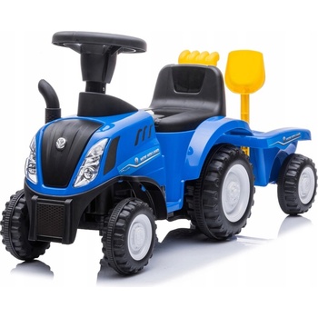 JOKO Traktor New Holland T7 s vlečkou so svelom a zvukom + lopatka + hrable